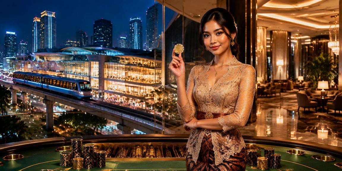 Model Vietnam memainkan baccarat di meja kasino mewah dengan suasana elegan dan penuh gaya