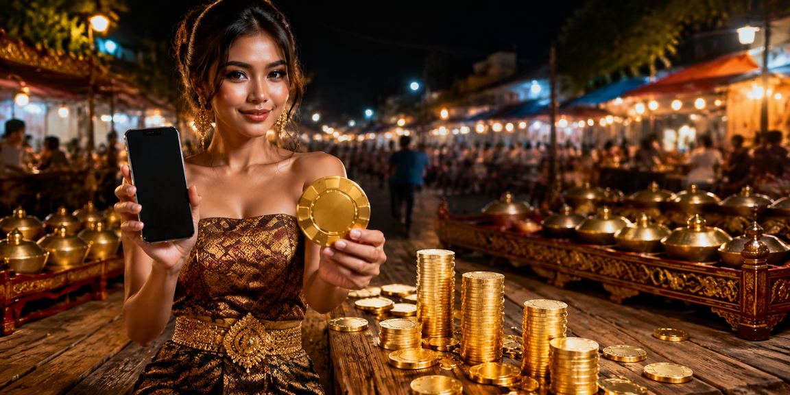 Suasana pasar malam dengan bonus deposit kasino sohotogel yang menarik