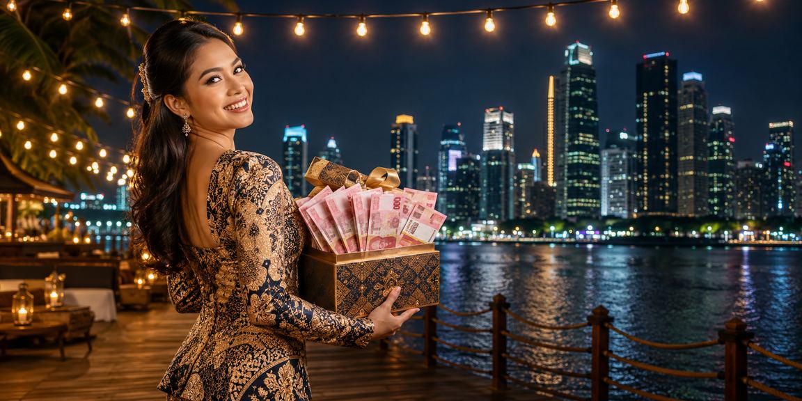 Pengguna bermain kasino online santai di tepi pantai dengan suasana rileks dan tenang