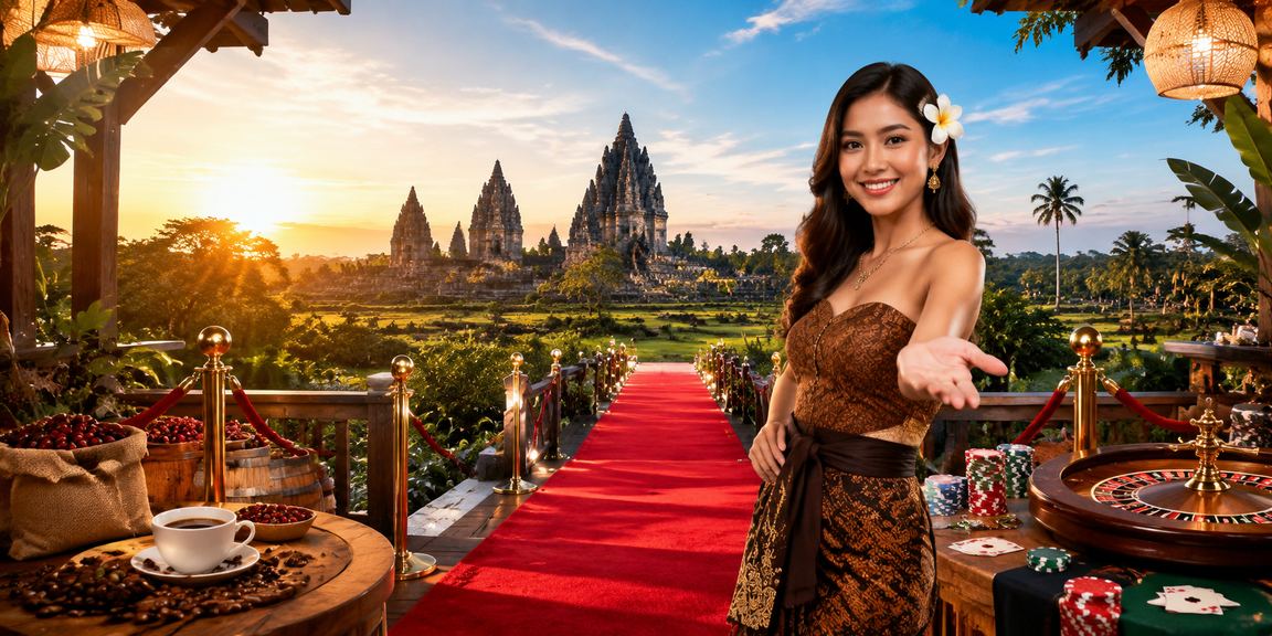 Suasana kafe Vietnam dengan layar kasino online sohotogel terbuka di laptop dan kopi hangat