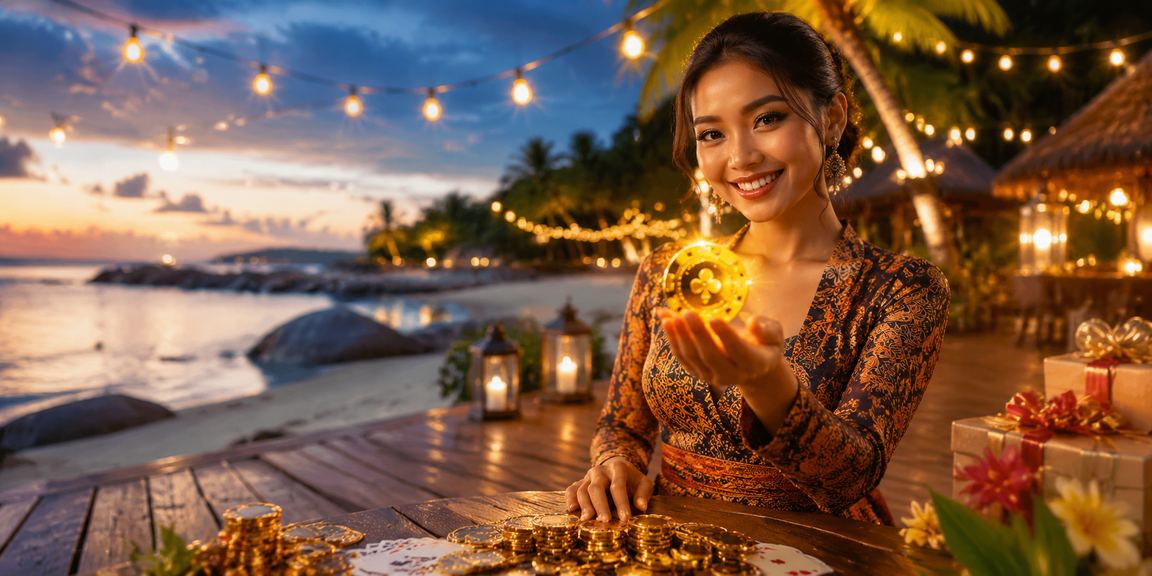 Permainan kartu di tepi pantai Vietnam dengan suasana sore hari yang santai dan mewah