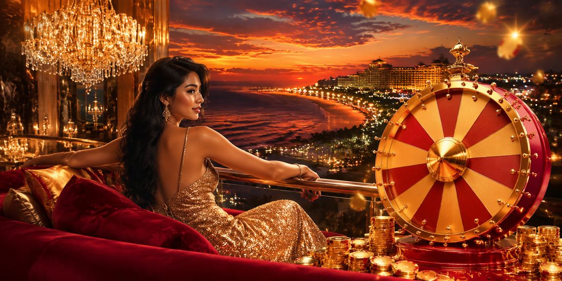 Lucky draw di pantai dengan suasana kasino sohotogel yang segar